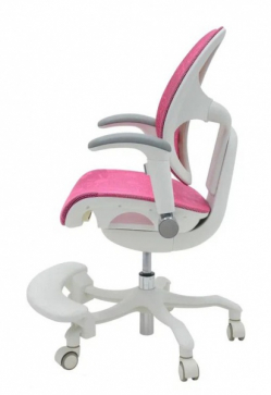Кресло EXPERT ORTO (спинка DUO, слайдер, подлокотник 3D) каркас светлый, сетка розовый - 4